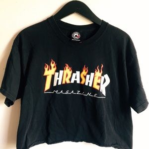 THRASHER cropped tee